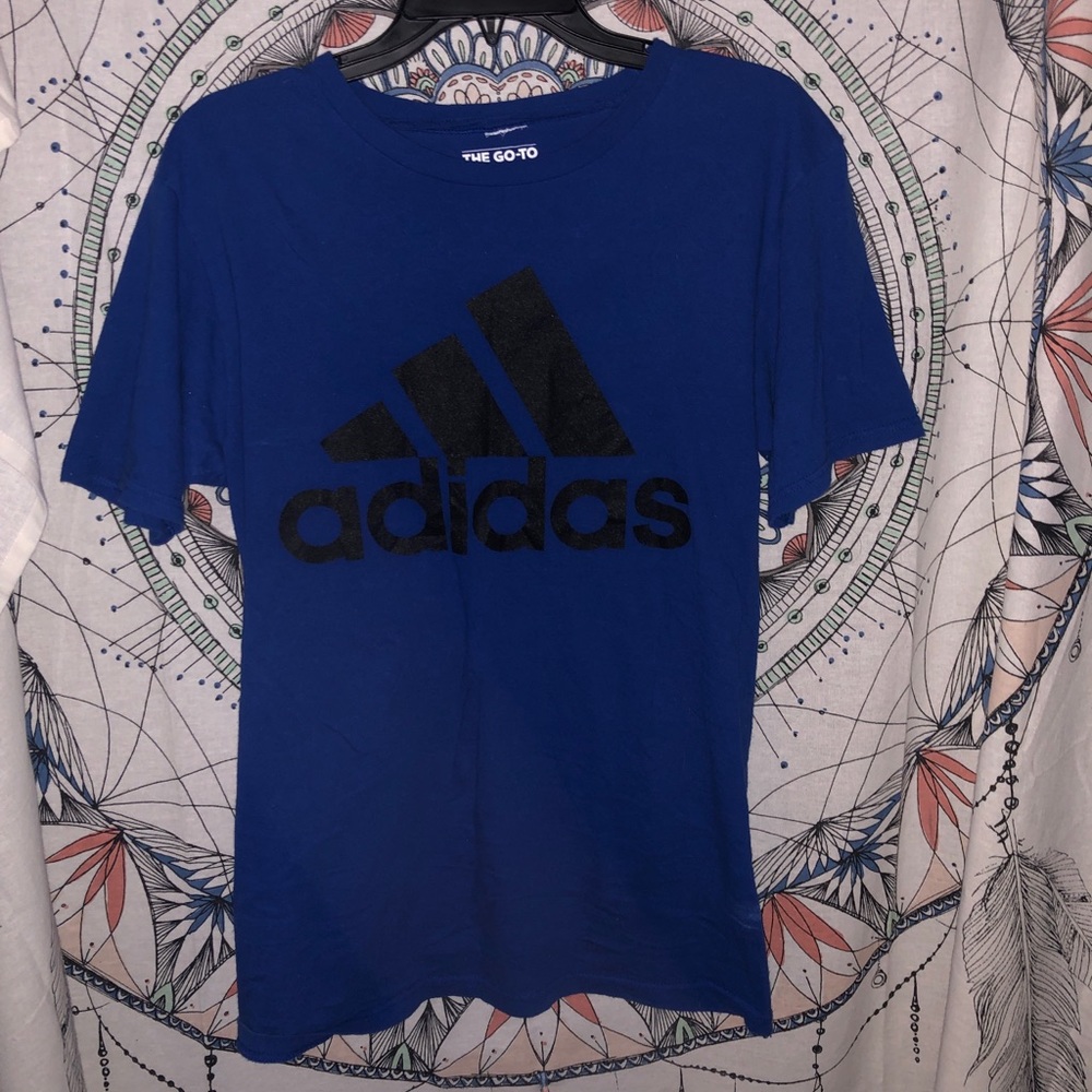 2/$12🦋 Blue Adidas Shirt